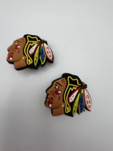 NHL Chicago Blackhawks Equipo de Hockey para Crocs Zapatos Dijes Jibbitz - 2 Piezas - Imagen 1 de 1