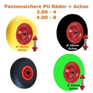 Schubkarrenrad Vollgummi Bollerwagen PU Ersatzrad pannensicher Sackkarrenrad NEU - Bild 1 von 7