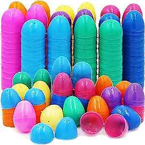  Fillable Easter Eggs with Hinge Bulk Colorful Bright Plastic Easter 50-Pack
