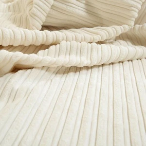 Sofas Curtains Upholstery Fabrics Soft High Low Velvet Quality White Corduroy - Picture 1 of 4