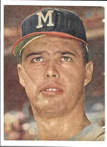 Foto de revista de los Bravos de Milwaukee EDDIE MATHEWS FOTO foto de béisbol de los años 60 - Imagen 1 de 1