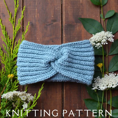 THE WOOLLY DESIGN CO The Beatrice Headband Knitting Pattern Women's Printed Pattern To Knit Yourself