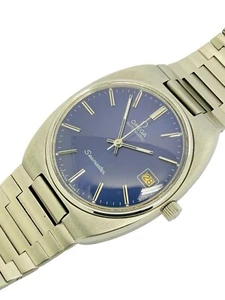 Vintage Omega Seamaster Automatic Date Blue 1977 Cal. 1010 SS Ref. 166.0206. - Picture 1 of 16