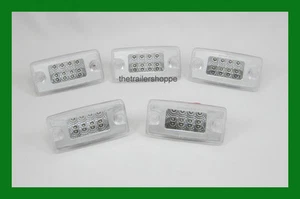Freightliner Volvo Techo Cabina Visera Marcador Luz Spyder 8 LED Ámbar Transparente Juego de 5 - Imagen 1 de 1