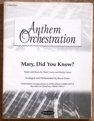 MARÍA, ¿LO SABÍAS? Bruce Greer PARTITURA COMPLETA/PIEZAS COMPLETAS ~ Música de palabras ~ Totalmente nuevo Foto 1 de 2