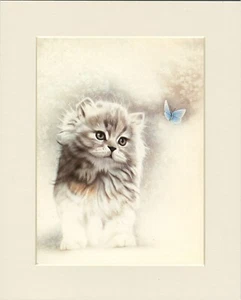 CAT KITTEN PRINT BEAUTIFUL KITTEN WATCHES BUTTERFLY - Picture 1 of 1