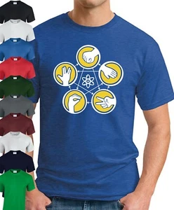 ROCK PAPER SCISSORS LIZARD SPOCK T-SHIRT > Funny Slogan Novelty Mens Geeky Nerdy - Picture 1 of 22