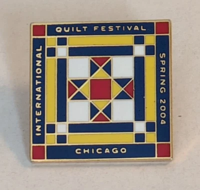 2004 Chicago Spring International Quilting Festival Brooch Pin Jewelry  C4 - Image 1 of 2