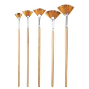 5pcs Painting Tool Artist Fan Paint Brushes Art Supplies - Picture 1 of 11