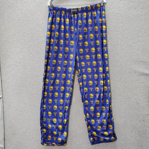 Golden State Warriors Men Sleepwear Large Blue Pajama Pant Logo Stephen Curry 30 Cover