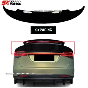 Fits Model X Utility 4-Door 2016-2023 New Style Glossy Black Rear Spoiler Wing - Picture 1 of 9