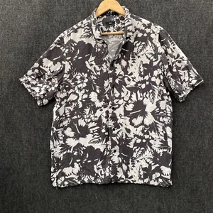 KSUBI Anti Kawaii Resort Mens Medium Short Sleeve Button Up Shirt Hawaiian Grey - Picture 1 of 13