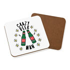 Crazy Beer Man Stars Coaster Drinks Mat Funny Joke Drunk Dad Fathers Day
