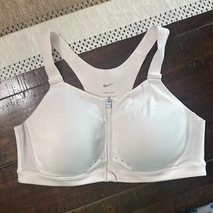 Nike Alpha Sports Bra Padded Racer Back & Front Closure Full Support Sz XL C D E - Picture 1 of 13