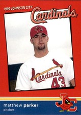 1999 Johnson City Cardinals Team Issue #18 Matthew Parker Moultrie Georgia Card
