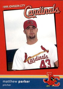 1999 Johnson City Cardinals Team Issue #18 Matthew Parker Moultrie Georgia Card
