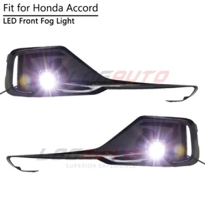 For LED Honda Accord 2021 2022 Fog Light Lamp Kit With Wiring Switch Bezel Bulbs - Picture 1 of 18