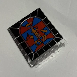 Vintage Rare LEGO Door 2 x 5 x 5 Swivel Flat Base Stained Glass Knight Pattern - Picture 1 of 2