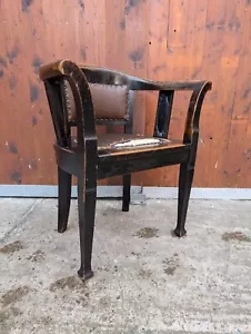 Art Deco Esszimmer Stuhl Schreibtischstuhl Bauhaus Vintage Lehnstuhl 30er 3 - Bild 1 von 17