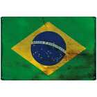 Blechschild Wandschild 20x30 cm Brasilien Fahne Flagge Geschenk Deko