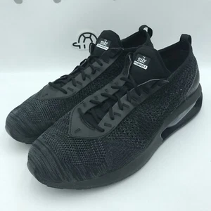 Nike Men's Air Max Flyknit Racer Running Shoes - Black - US Size 12 - Picture 1 of 22