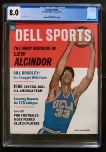 1968 Dell Sports #60 Lew Alcindor Kareem Abdul Jabbar CGC 8.0 POP 1 Highest - Picture 1 of 2