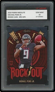 Michael Penix Jr. 2024 Panini Absolute 1st Graded 10 Rookie Card RC #RO - MPJ - Bild 1 von 1