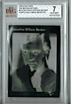 BVG 7 1979 STAR TREK TOPPS VAULT MASK NEGATIVE MOTION PICTURE EXE OFFICER DECKER - Image 1 of 2