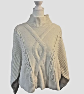 Elizabeth and James Sweater cropped XXL Cozy Fisherman Sweater Warm - Picture 1 of 7
