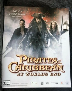 Pirates of the Caribbean Poster Gaming At World’s End 30”x36” Disney Johnny Depp - Picture 1 of 12