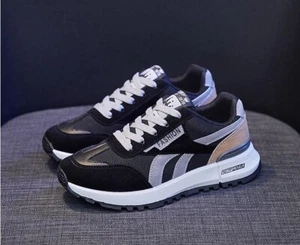 New Fashion Women Black Sneakers Canvas Comfort Autumn Athletic Ladies Shoes C79 - Picture 1 of 1