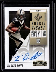 2018 CONTENDERS ROOKIE TICKET AUTO TRE'QUAN SMITH SAINTS - Picture 1 of 1