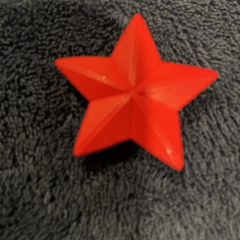 Star Red Button Cover 1” Cover