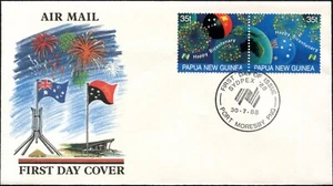 1988 Papua New Guinea Bicentenary Pair 35t Stamps Unaddressed FDC, VGC - Bild 1 von 1