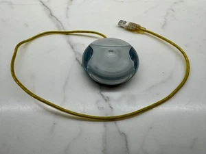 Apple M4848 Vintage iMac USB Mouse Hockey Puck Wired Blue/Teal - Picture 1 of 5
