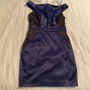 Jessica Simpson Dress Blue Black Sequin Stretchy Size 6 - Picture 1 of 5