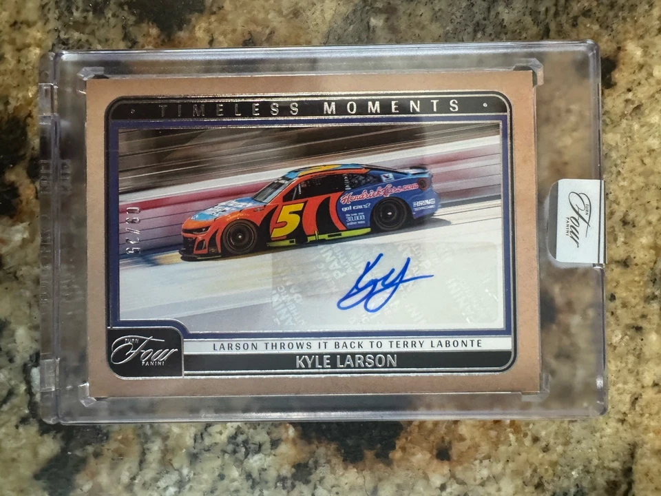 2025 Panini Turn Four Timeless Moments Kyle Larson Auto /25 - Image 1 of 2