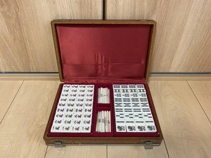 Antike Mahjong Fliesen gebraucht, klassisches Set, Sammlerstück, guter Zustand AAC - Bild 1 von 10