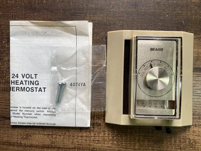 Termostato de calefacción SEARS Honeywell Modelo No. 541.92353 - NOS con instrucciones Foto 1 de 4