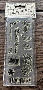 Kunstteile Acryl Stempelset Weihnachten Zuhause für die Feiertage NEU - Bild 1 von 3