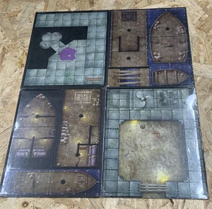 Dungeons & Dragons Dungeon Tiles D&D RPG Floor Plan Sheets x4 Ship/Boat etc - Picture 1 of 13