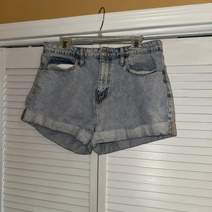 Wild Fable Shorts Damen 14/32 blau hoher Bund kurz Bündchen Mama Freizeit - Bild 1 von 12