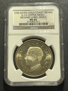 Gold Coast 1936 Crown Coin: Richard Lobel Series-NGC MS66 - Picture 1 of 4