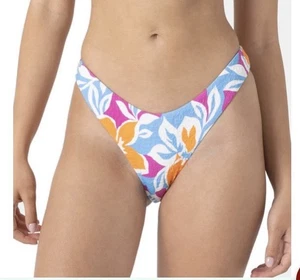 Roxy Topanga Canyon Scoop Cheeky Bikini Bottom - Women's - Small / Pastel Floral - Picture 1 of 4