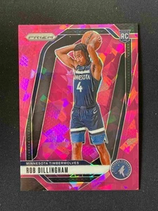 Rob Dillingham 2024-25 Panini Prizm Pink Ice Prizm Timberwolves RC #250 - Foto 1 di 2