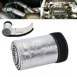 Aluminized Fiberglass Heat Shield Insulation Sleeve for Engine Bay - Picture 1 of 12