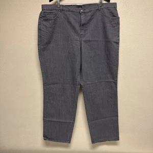 Women’s Plus Size Basic Editions Charcoal Jeans Size 22W - Picture 1 of 7