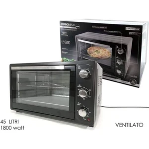 Forno Fornetto Elettrico Ventilato 45 litri 1800W Luce Interna Timer Girarrosto - Foto 1 di 1