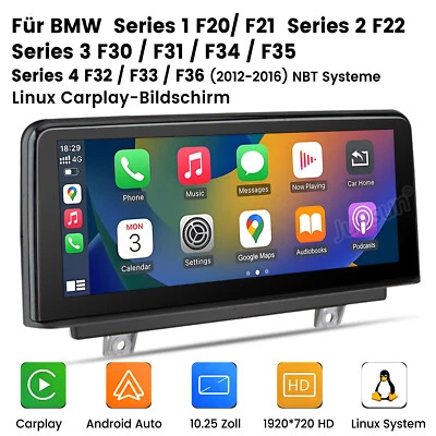 10.25'' Carplay Car Stereo GPS SAT NAV For BMW F20 F22 F30 F31 F32 F33 F34 F36 NBT - Image 1 of 4