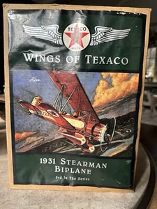 Wings of Texaco 1931 Stearman Biplane Die-Cast Metal Coin Bank #3 in Series - Picture 1 of 6